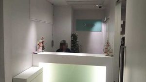 エクシオ銀座マリアージュ会場の受付の写真