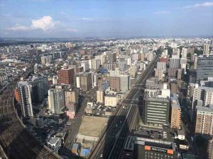 アエル展望テラスから仙台を展望した風景