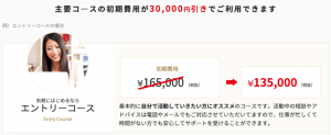 IBJメンバーズのエントリーコース初期費用3万円割引イメージ