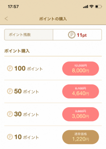 マリッシュのポイント購入割引のイメージ